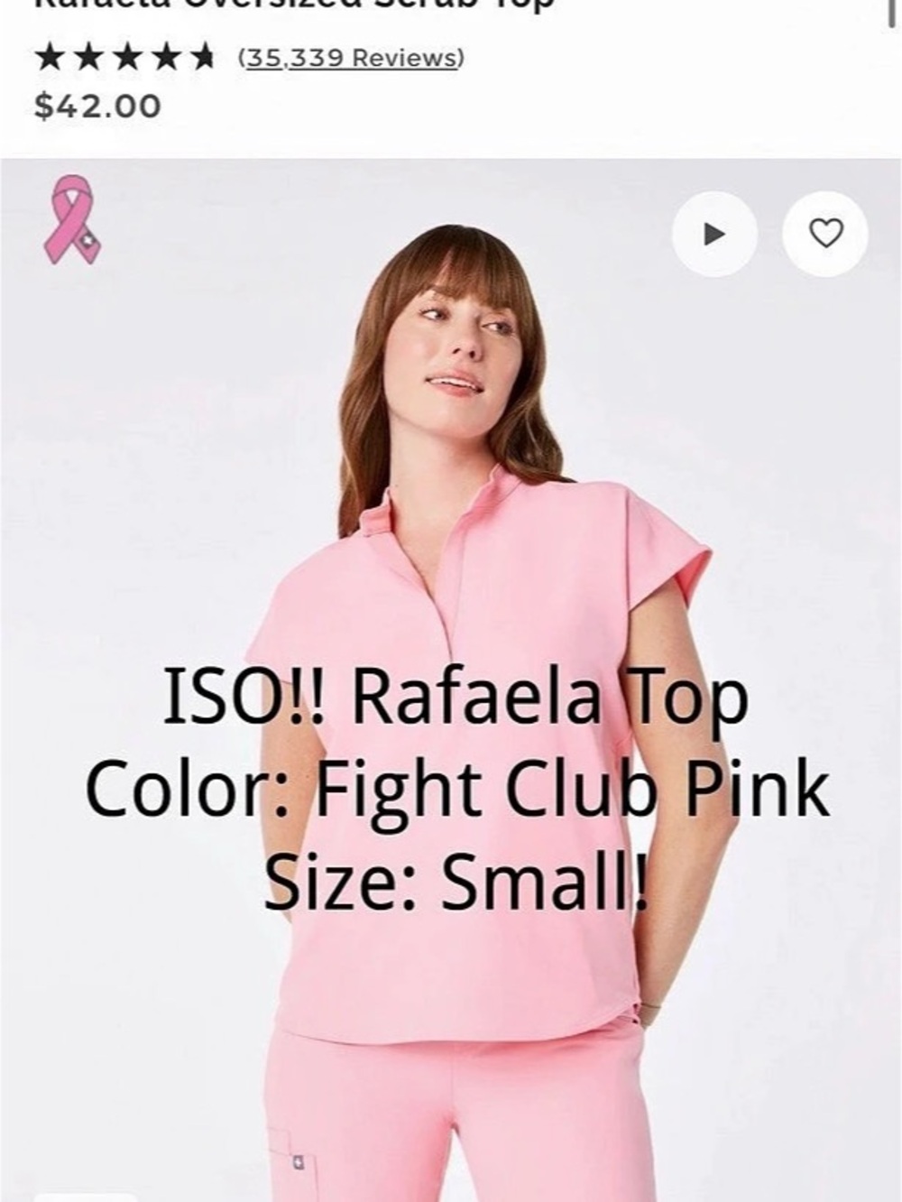 ISO!! FIGS Small Rafaela Fight Club Pink